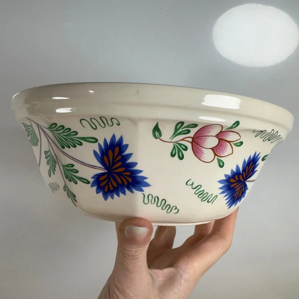 Pfaltzgraff Simpsons Ltd Henry Ford Museum Floral Stoneware Mixing Bowl 8.75in